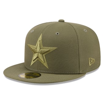 Men's New Era  Olive Dallas Cowboys Color Pack 59FIFTY Fitted Hat