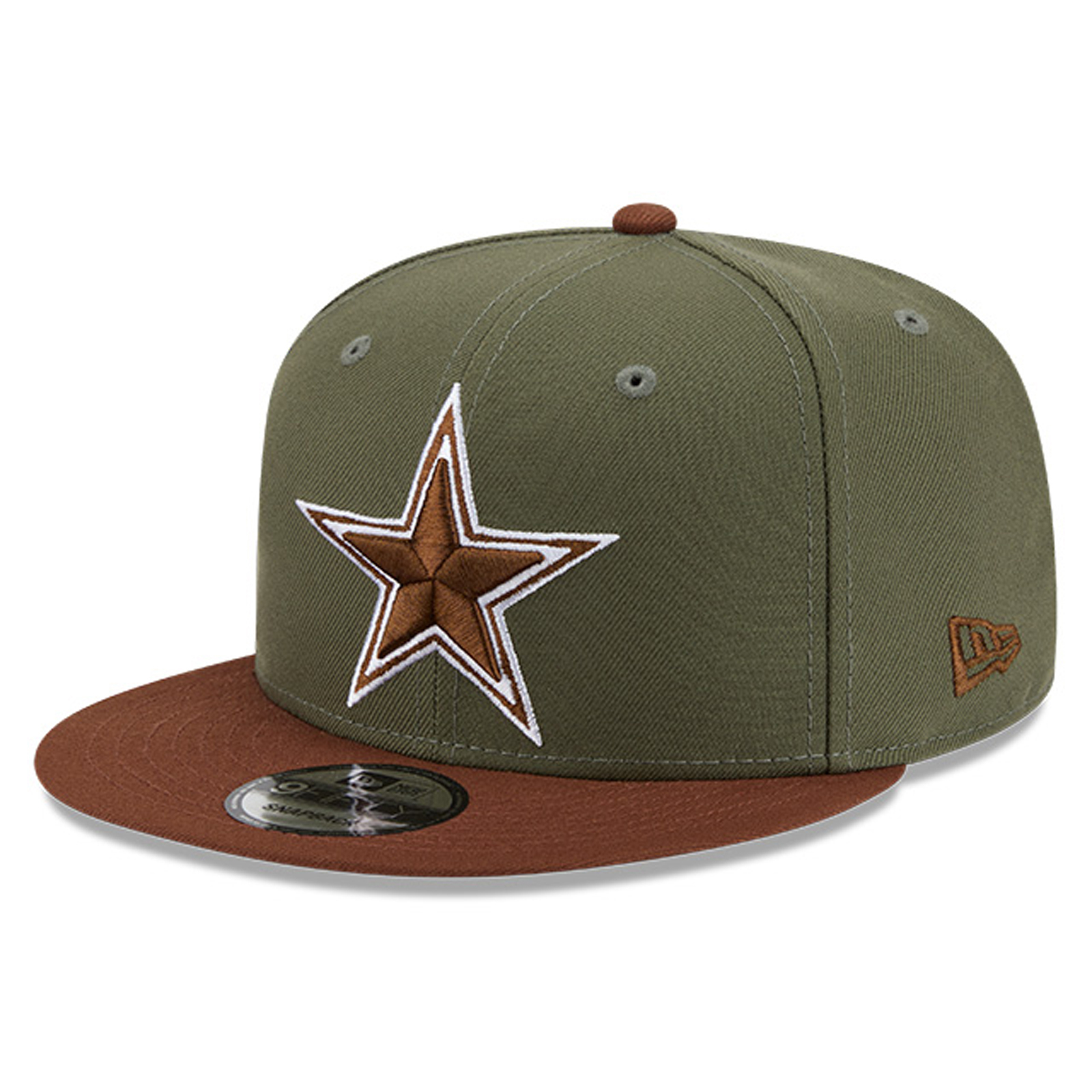 Men's New Era Olive/Brown Dallas Cowboys Color Pack 9FIFTY Snapback Hat