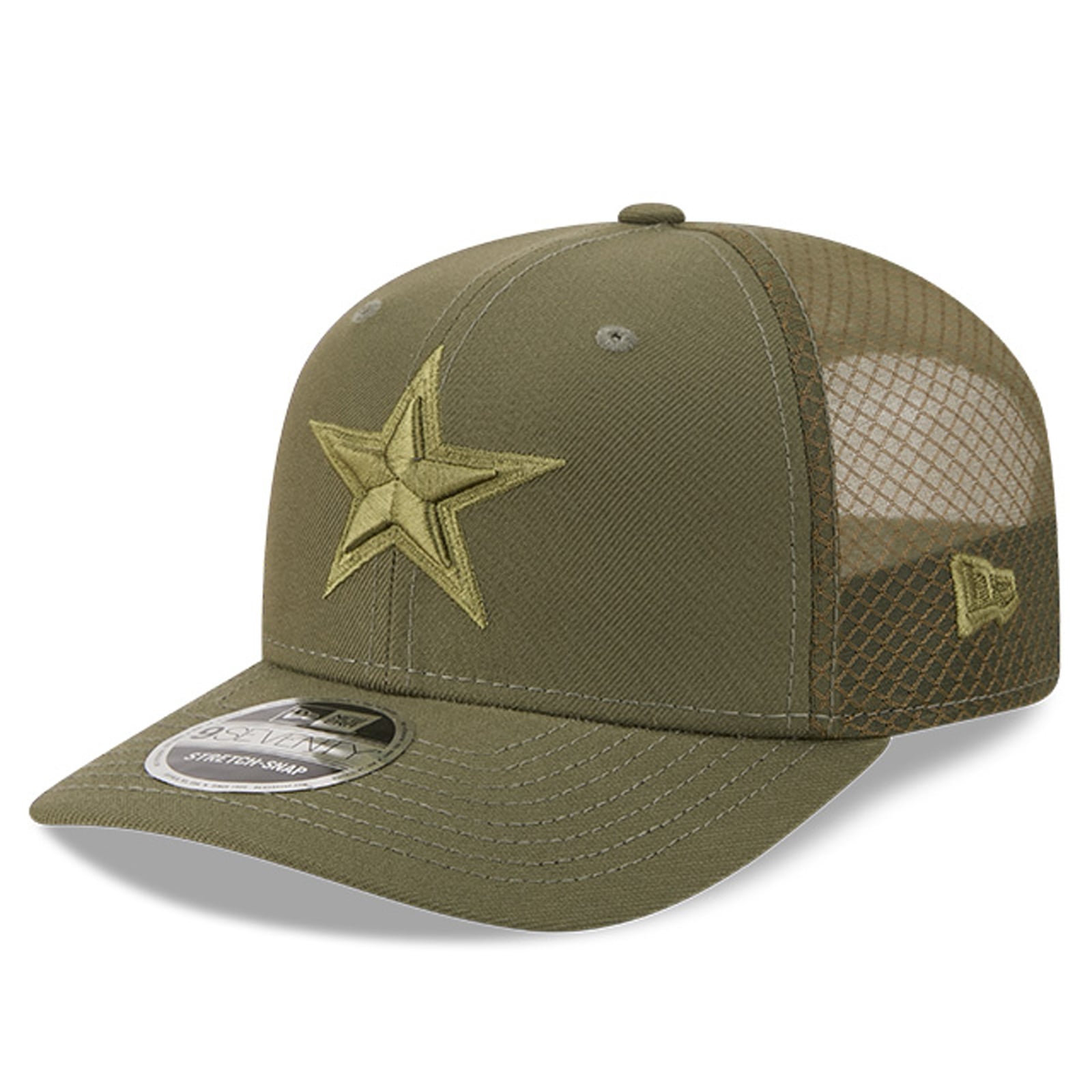 Men's New Era  Olive Dallas Cowboys Color Pack 9SEVENTY Trucker Adjustable Hat