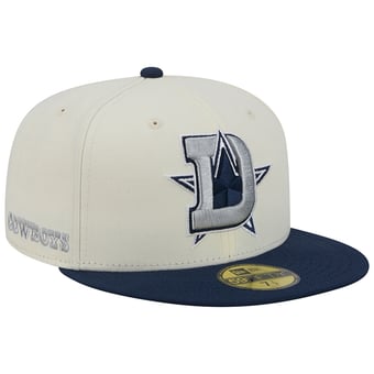 Men's New Era Cream/Navy Dallas Cowboys Deceptor 59FIFTY Fitted Hat