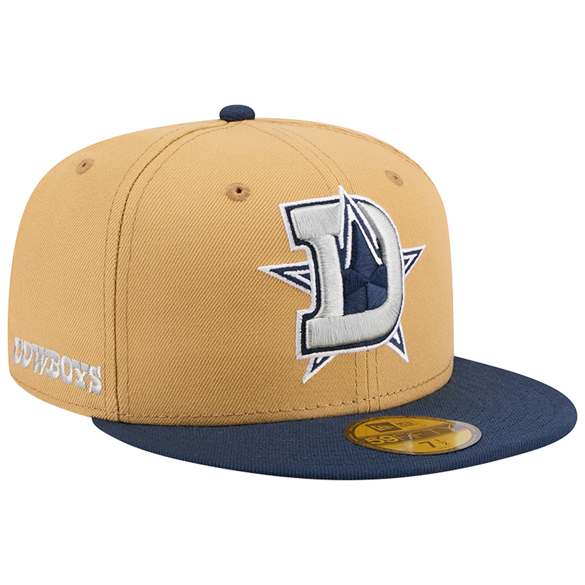 Men's New Era Brown/Navy Dallas Cowboys Deceptor 59FIFTY Fitted Hat