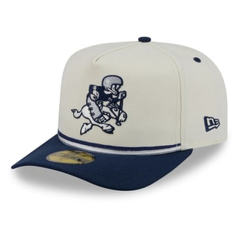 Men's New Era  Cream Dallas Cowboys Vintage A-Frame 59FIFTY Fitted Hat