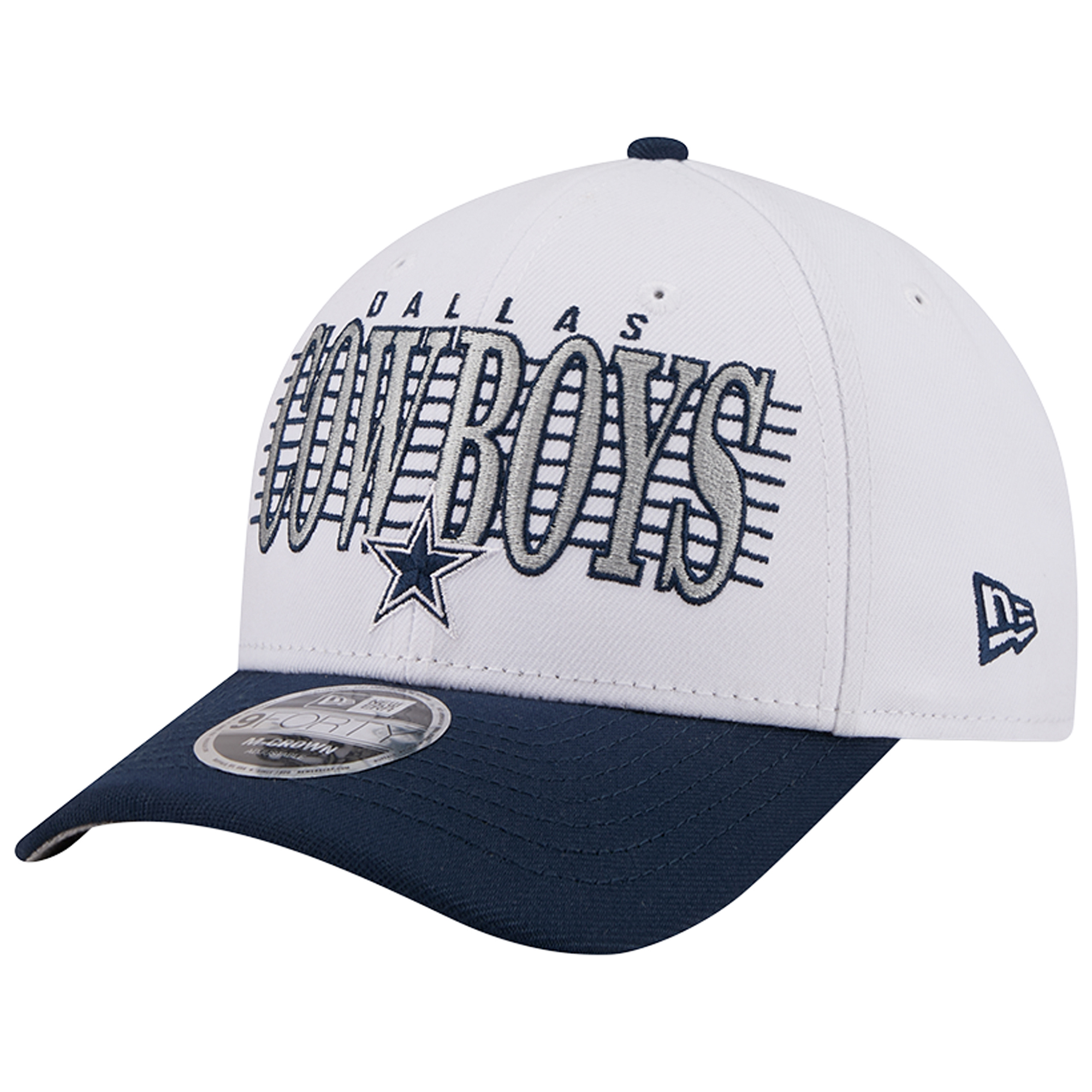 Men's New Era White/Navy Dallas Cowboys Loyal 9FORTY M-Crown Adjustable Hat