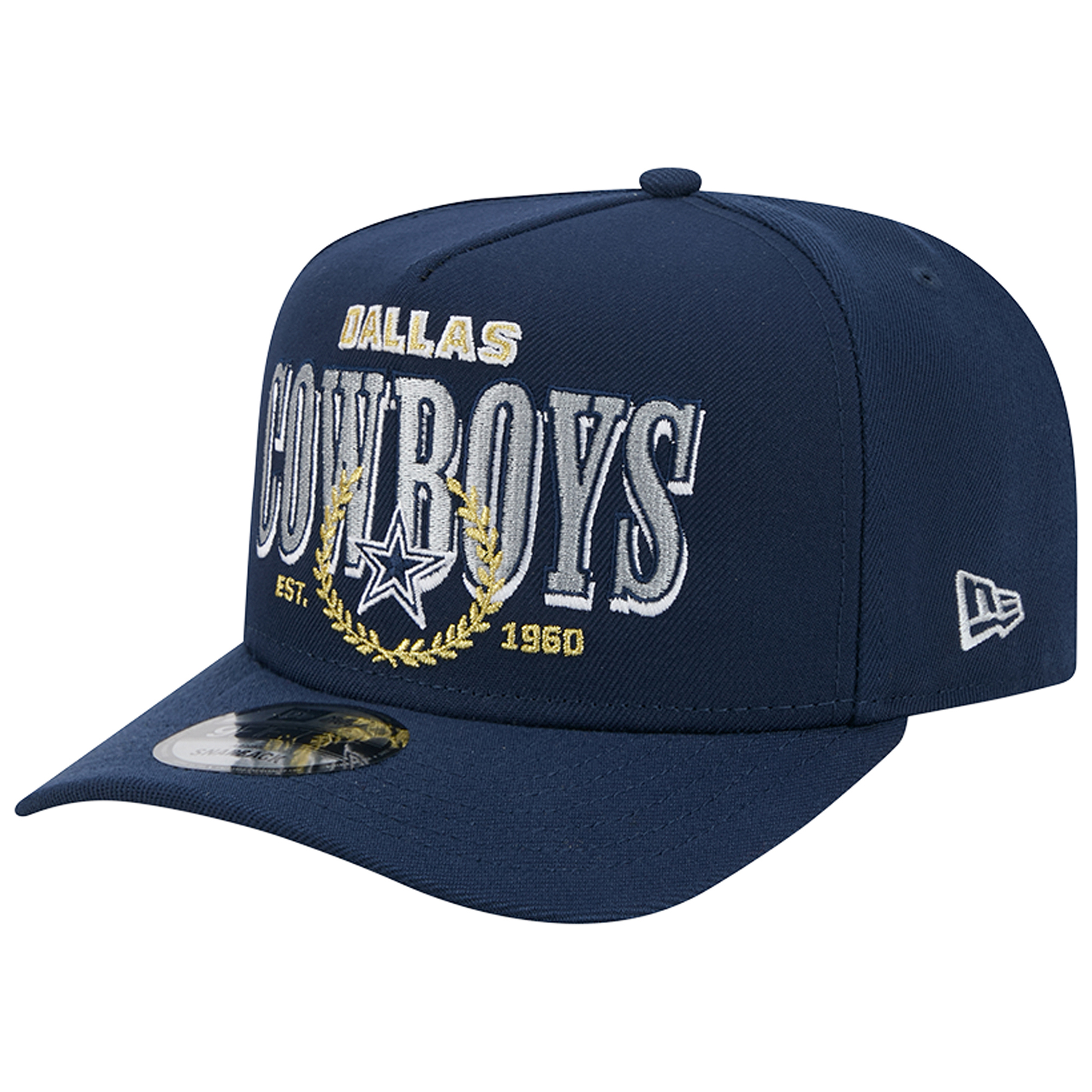 Men's New Era Navy Dallas Cowboys Laurel A-Frame 9FIFTY Snapback Hat