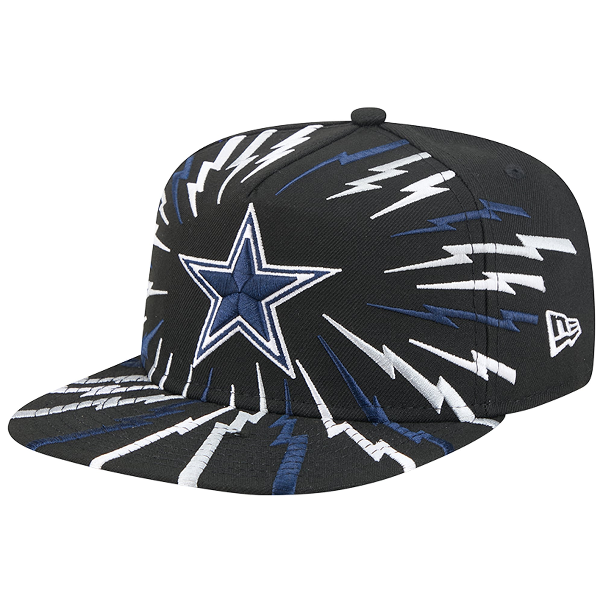 Men's New Era Black Dallas Cowboys Bolt A-Frame 9FIFTY Snapback Hat