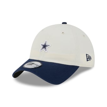 Men's New Era Cream/Navy Dallas Cowboys Micro 2-Tone Casual Classic Adjustable Hat