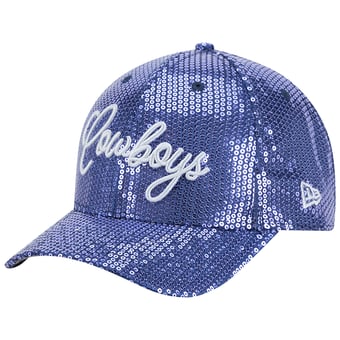 Women's New Era Navy Dallas Cowboys Sequin Script 9FORTY Adjustable Hat