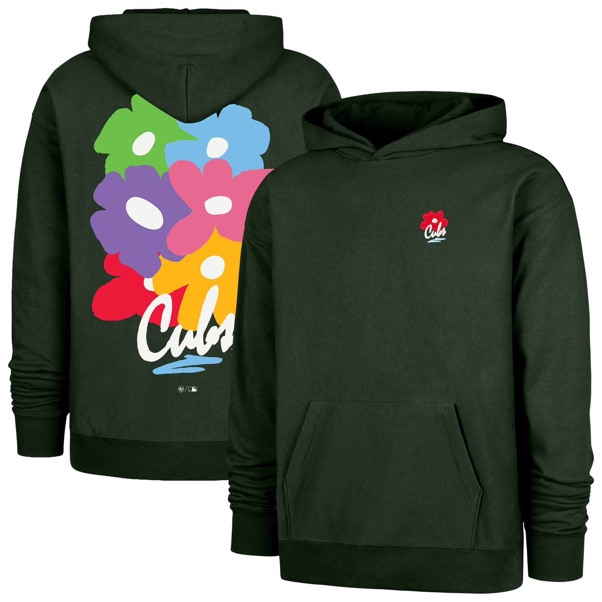 Men's '47  Dark Green Chicago Cubs Gallery Foundation Hoodie