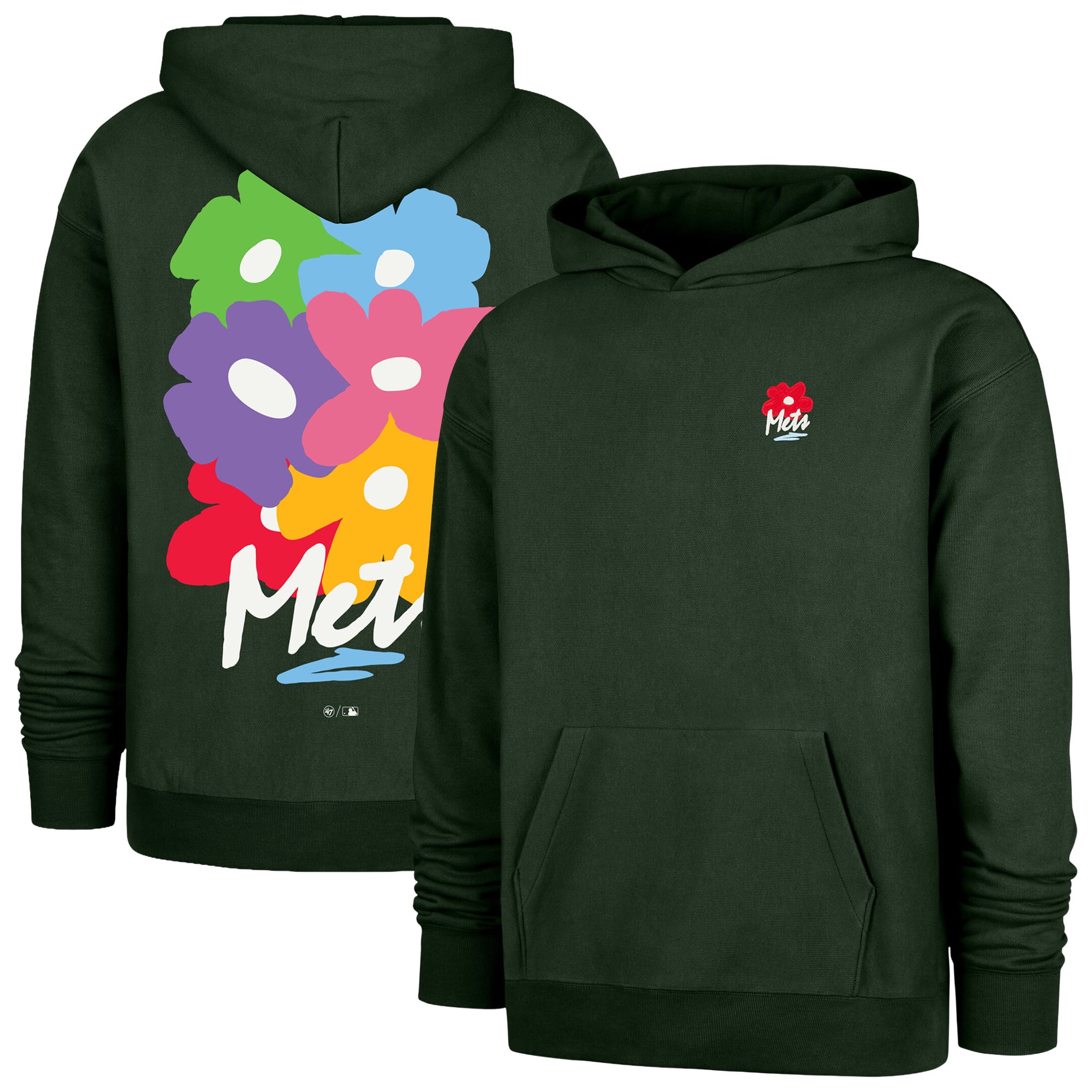 Men's '47  Dark Green New York Mets Gallery Foundation Hoodie
