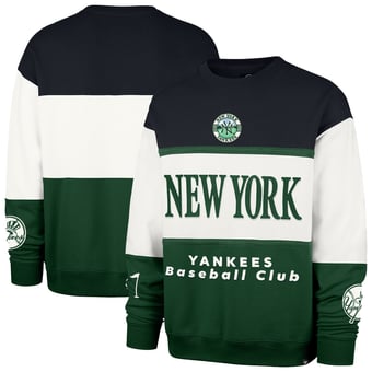 Men's '47  Green New York Yankees Tee Up Maximalist Fleece Sweatshirt