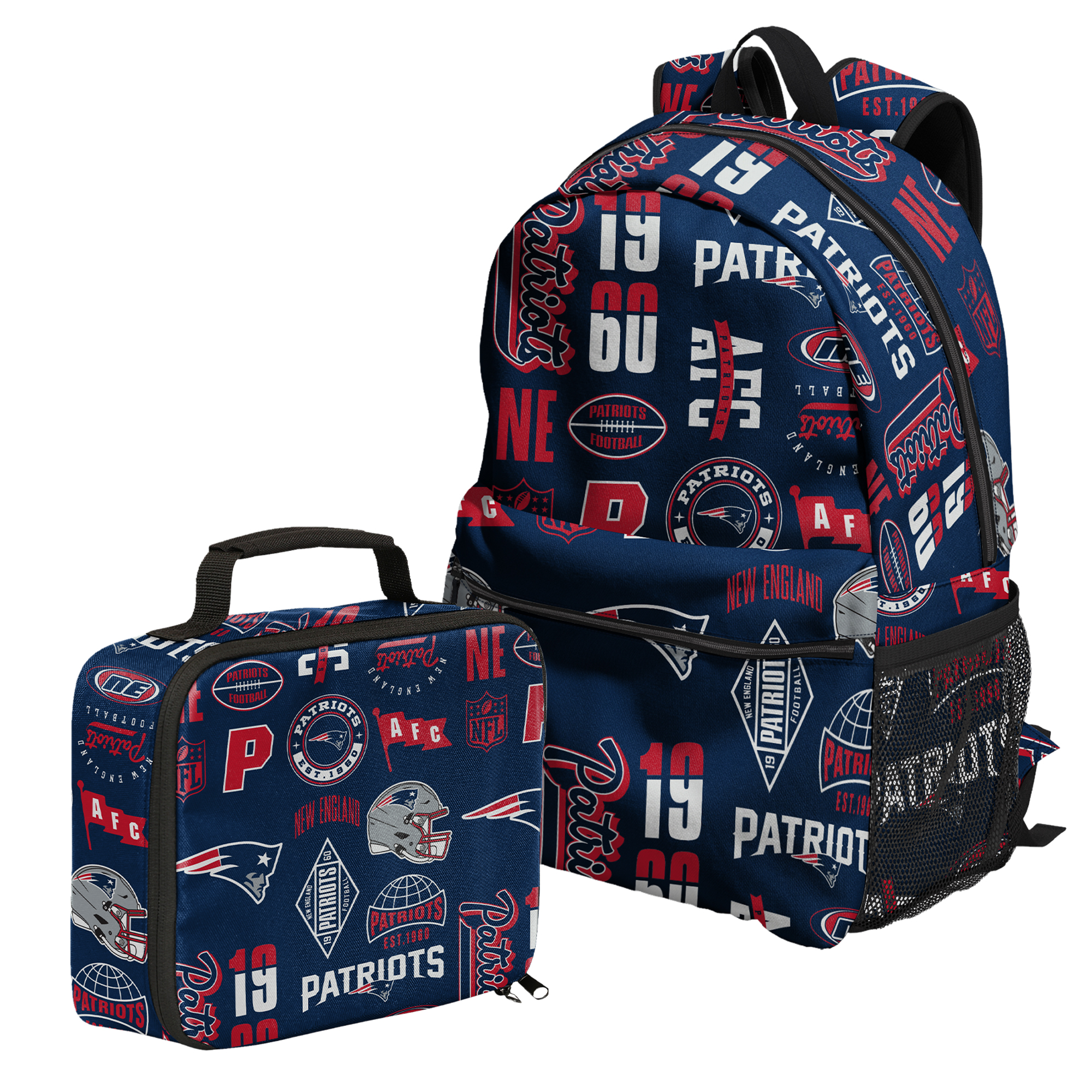 Outerstuff New England Patriots Backpack and Lunchbox Set