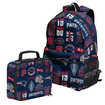 Outerstuff New England Patriots Backpack and Lunchbox Set