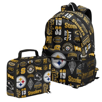 Outerstuff Pittsburgh Steelers Backpack and Lunchbox Set