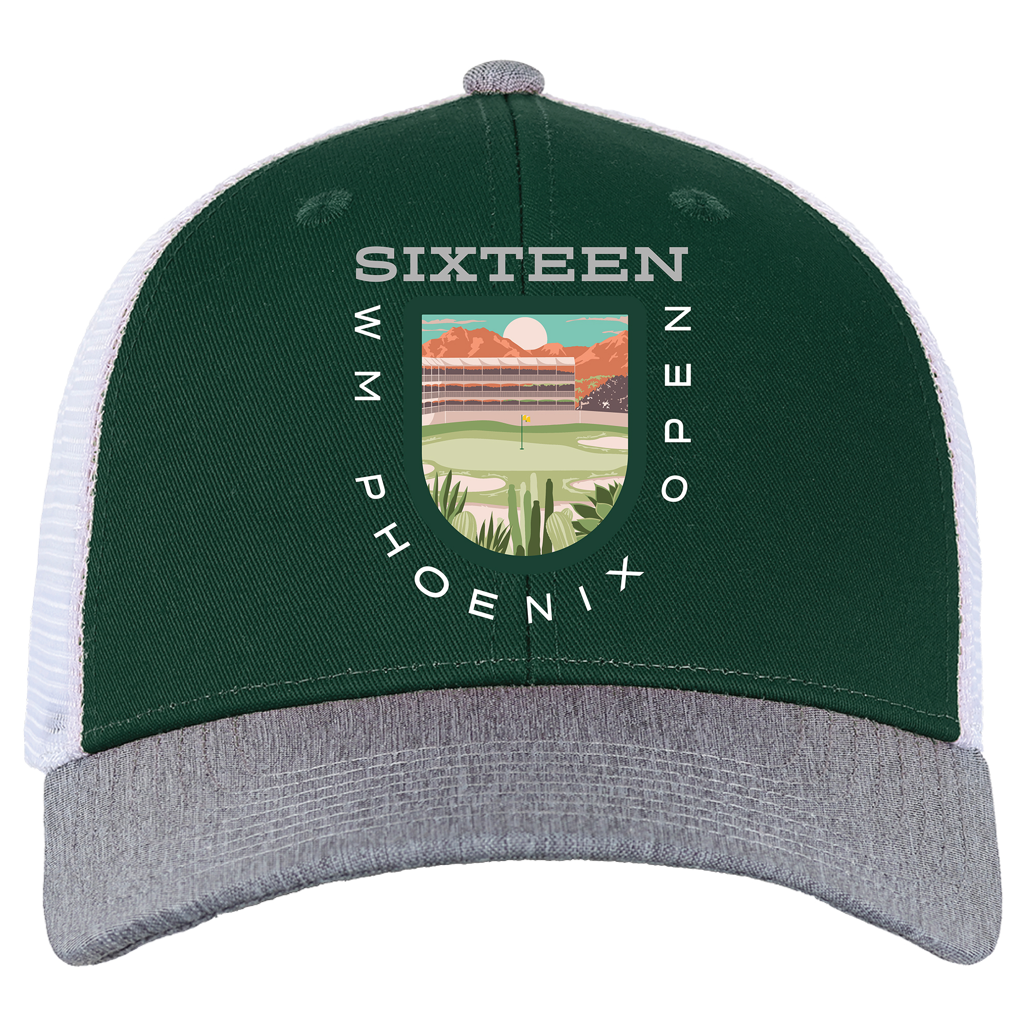 Men's Ahead Green/Gray WM Phoenix Open Brandt Adjustable Trucker Hat