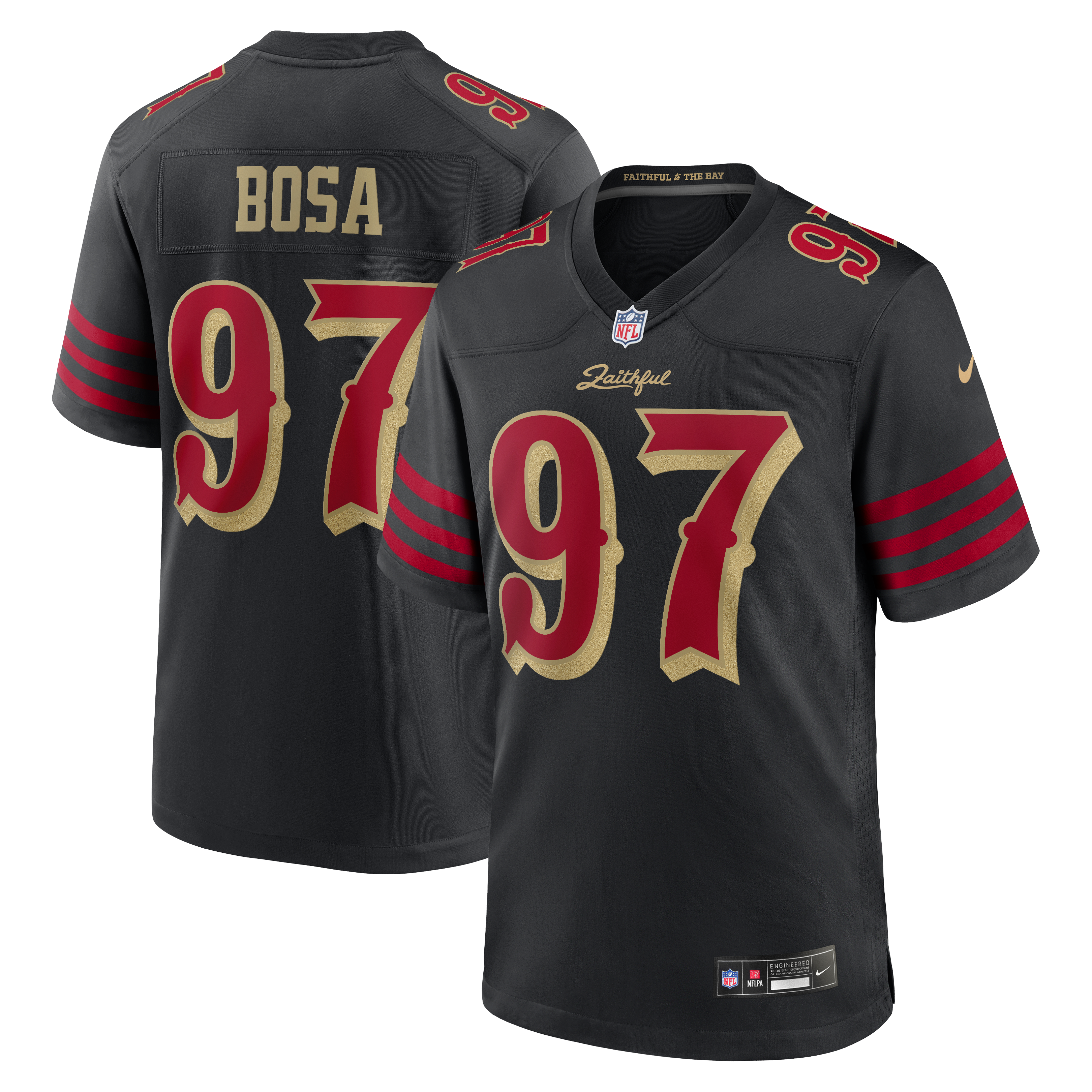 Men's Nike Nick Bosa Black San Francisco 49ers Rivalries Collection Game Jersey