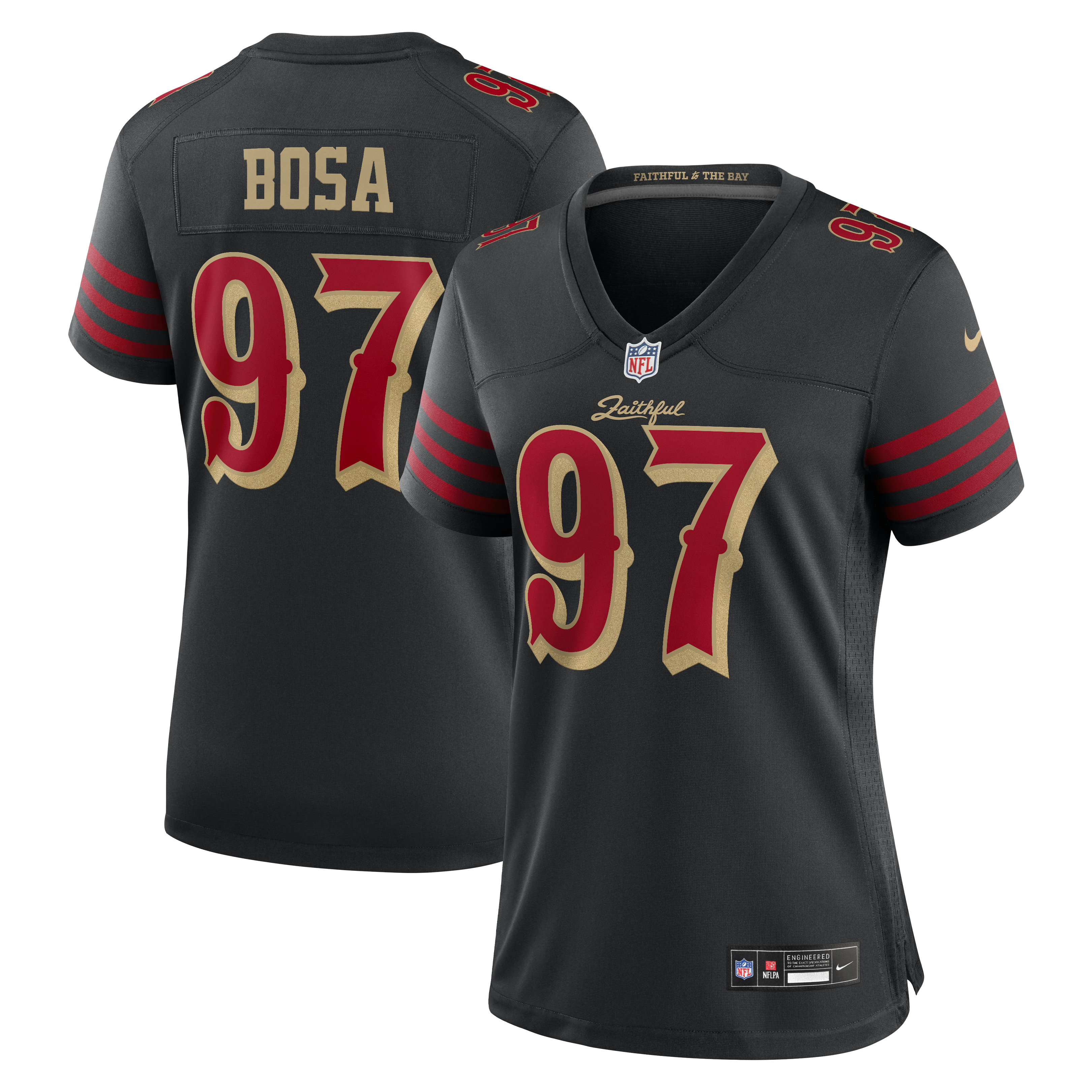 Women's Nike Nick Bosa Black San Francisco 49ers Rivalries Collection Game Jersey
