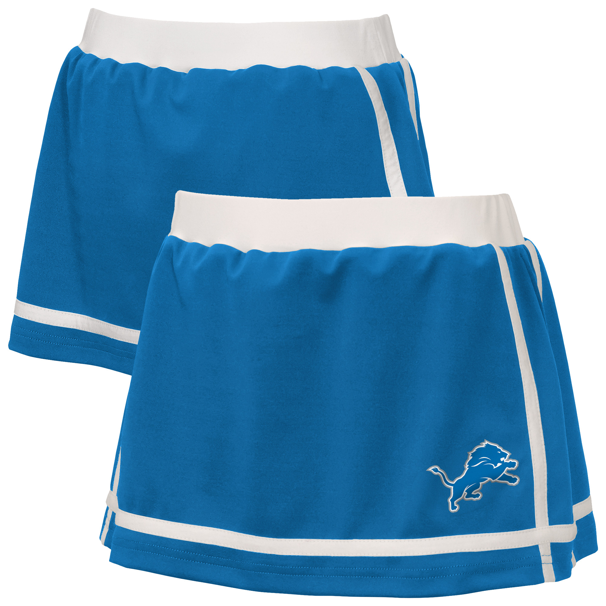 Girls Youth WEAR by Erin Andrews  Blue Detroit Lions Special Teams Striped Skort
