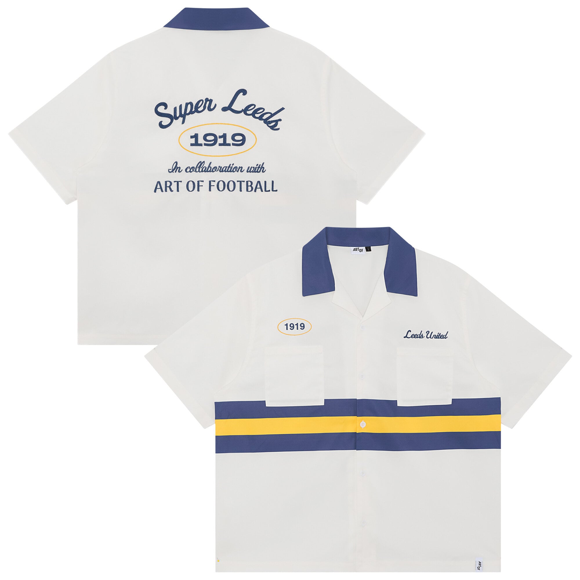 Leeds United x Art of Bowling Shirt - White - Unisex