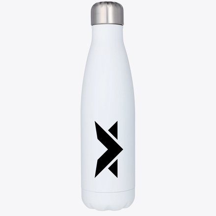 MV Logo Stainless Steel 500ml Drink Bottle - White