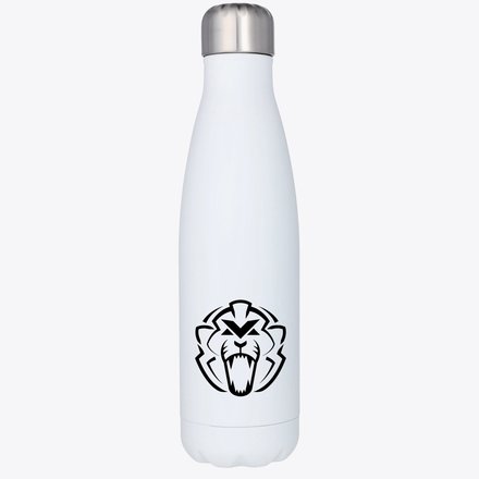 Unleash the Lion Logo Stainless Steel 500ml Drink Bottle - White