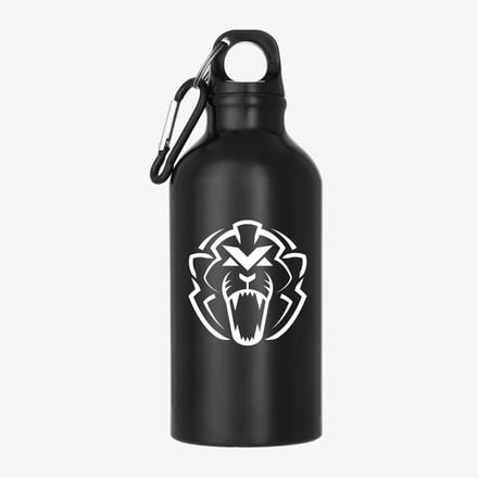 Unleash the Lion Logo Aluminium 400ml Drink Bottle - Black