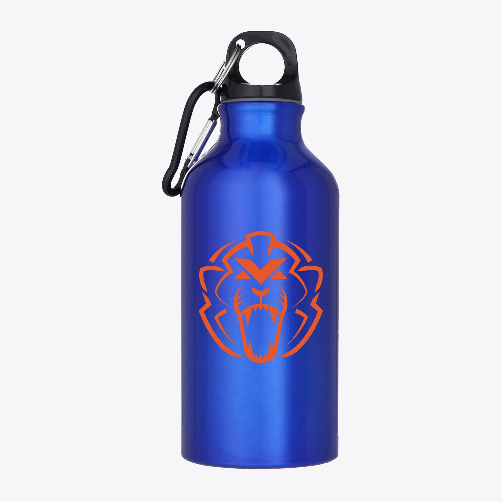 Unleash the Lion Logo Aluminium-Trinkflasche (400 ml) – Königsblau
