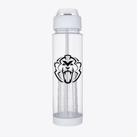 Unleash the Lion Logo Clear Plastic 650ml Drink Bottle - White