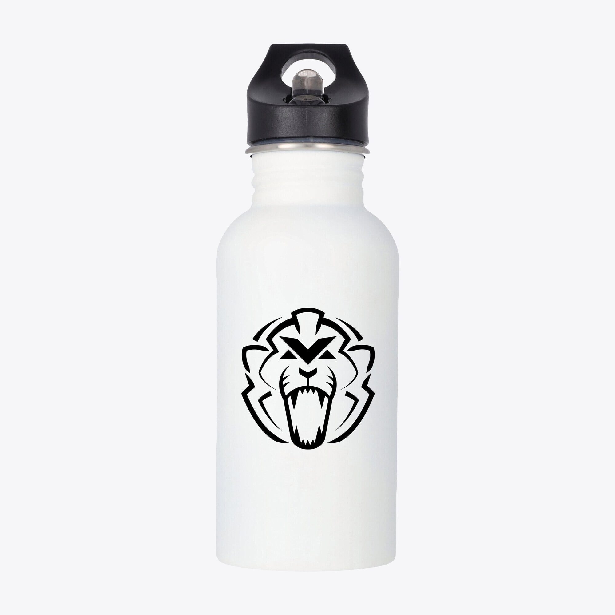 Unleash the Lion Logo Edelstahl-Trinkflasche (500 ml) Weiß