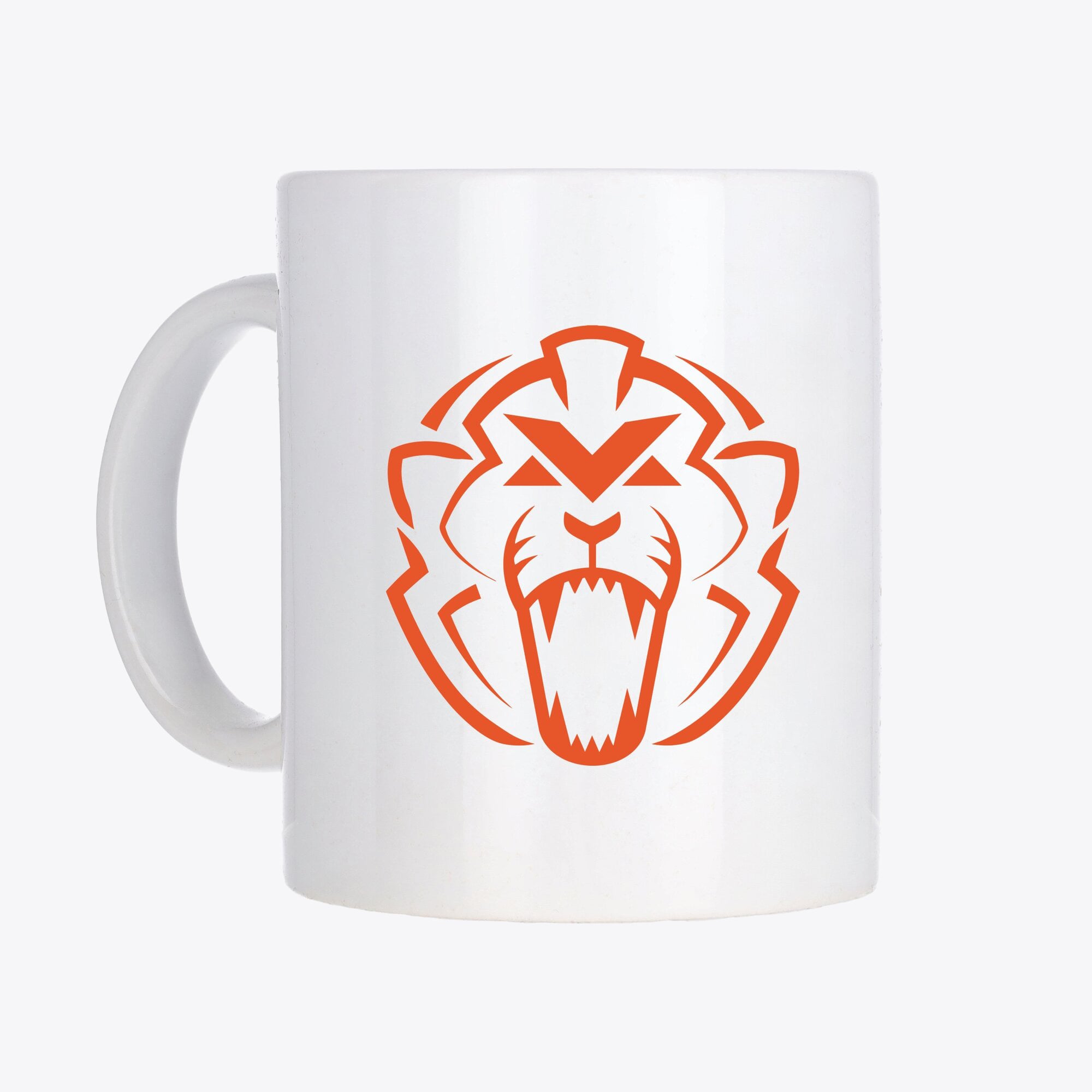 Unleash the Lion Logo Kaffeebecher (325 ml) – Weiß