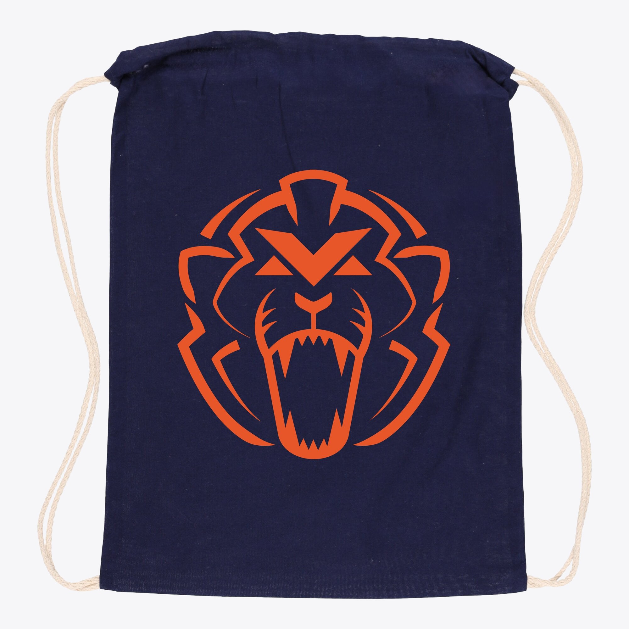 Unleash the Lion Logo Turnbeutel – Marineblau