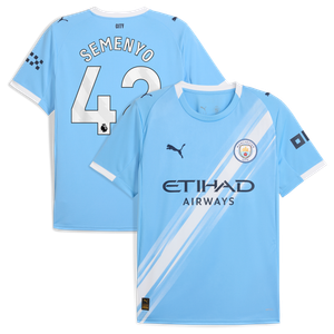 Maillot Manchester City PUMA Domicile 2025-26 avec flocage Semenyo 42, vue 2