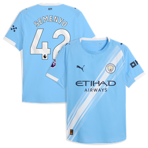 Maillot Manchester City PUMA Domicile Authentic 2025-26 avec flocage Semenyo 42, vue 2