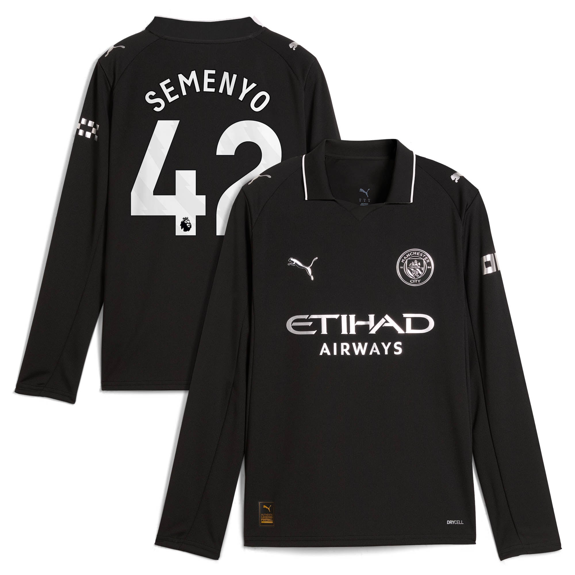 Maillot Manchester City Extérieur PUMA - Manches Longues - Enfant avec flocage Semenyo 42