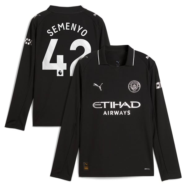Maillot Manchester City Extérieur PUMA - Manches Longues - Enfant avec flocage Semenyo 42