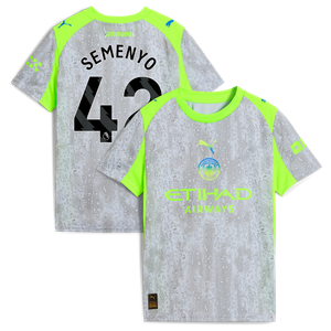 Maillot Manchester City PUMA Third 2025-26 - Enfant avec flocage Semenyo 42, vue 2