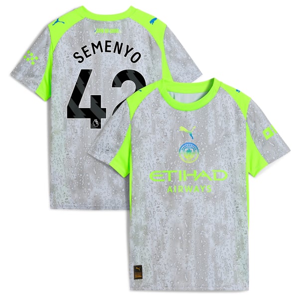 Maillot Manchester City PUMA Third 2025-26 - Enfant avec flocage Semenyo 42
