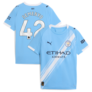 Maillot Manchester City PUMA Domicile 2025-26 - Enfant avec flocage Semenyo 42, vue 2