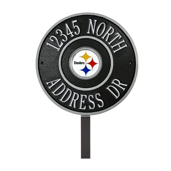 Pittsburgh Steelers 9" Round Personalized Logo Address Plaque Sign