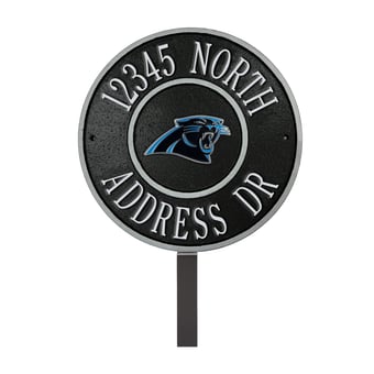 Carolina Panthers 9" Round Personalized Logo Address Plaque Sign