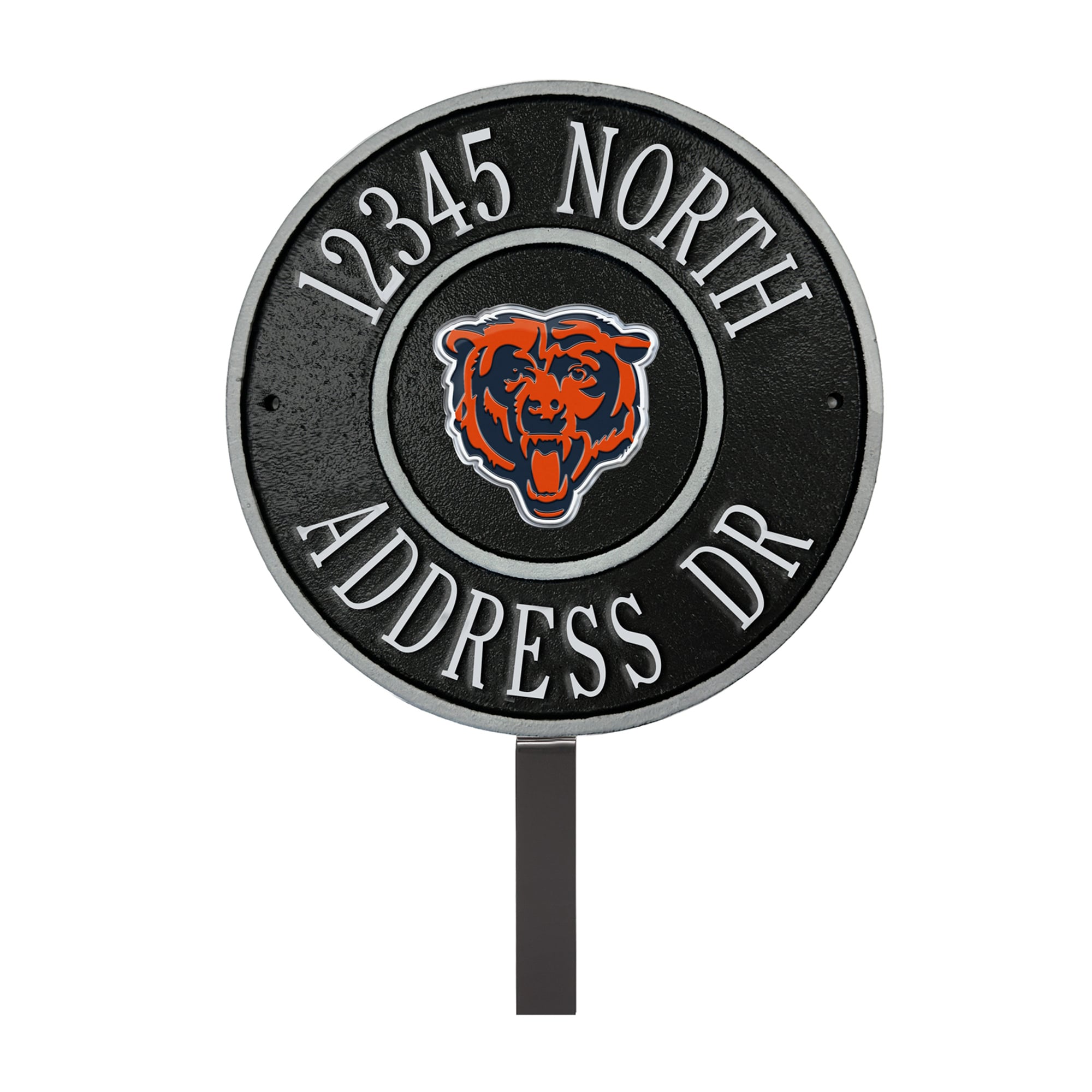 Chicago Bears 9″ Round Personalized Logo Address Plaque Sign Chicago Bears 9″ Round Personalized Logo Address Plaque Sign