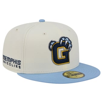 Men's New Era Cream/Light Blue Memphis Grizzlies Deceptor 59FIFTY Fitted Hat