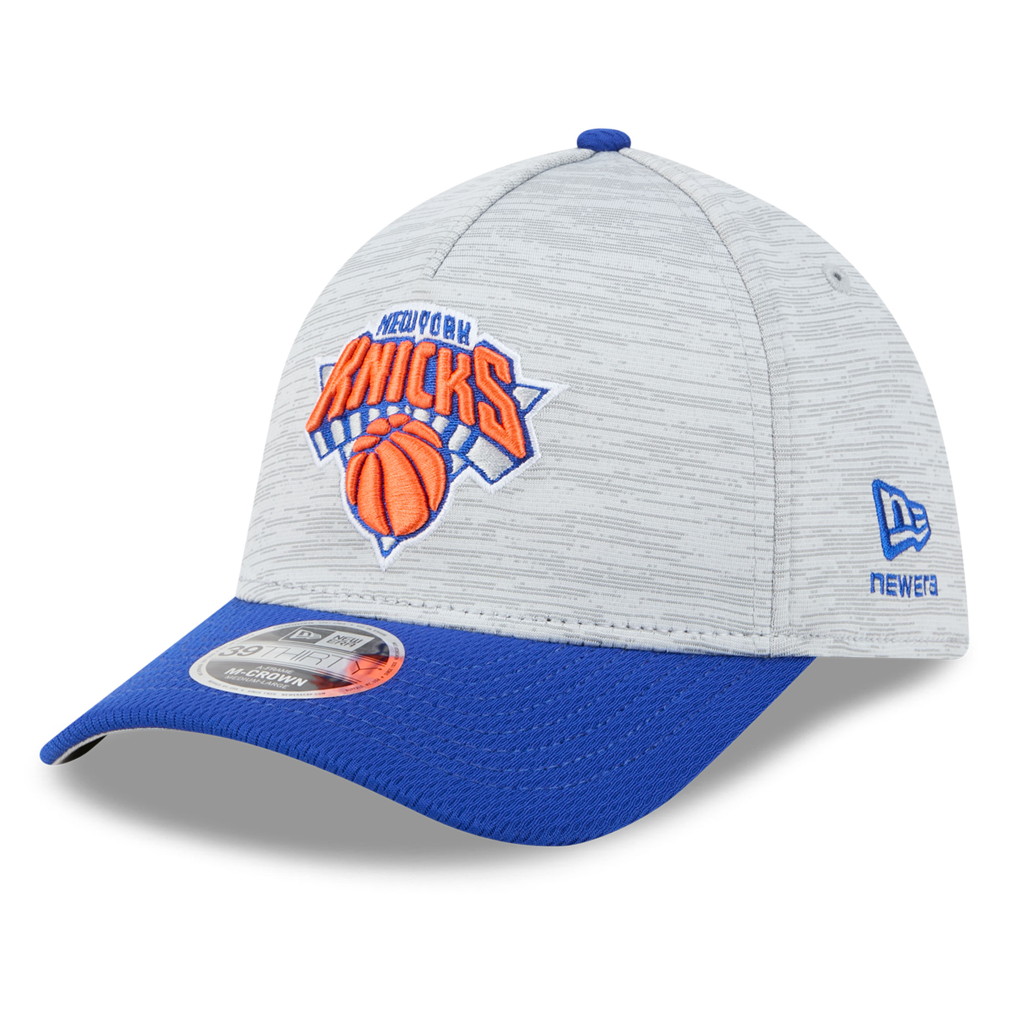 New Era Men's Gray New York Knicks 39THIRTY M-Crown Tech Stretch Hat - Gray