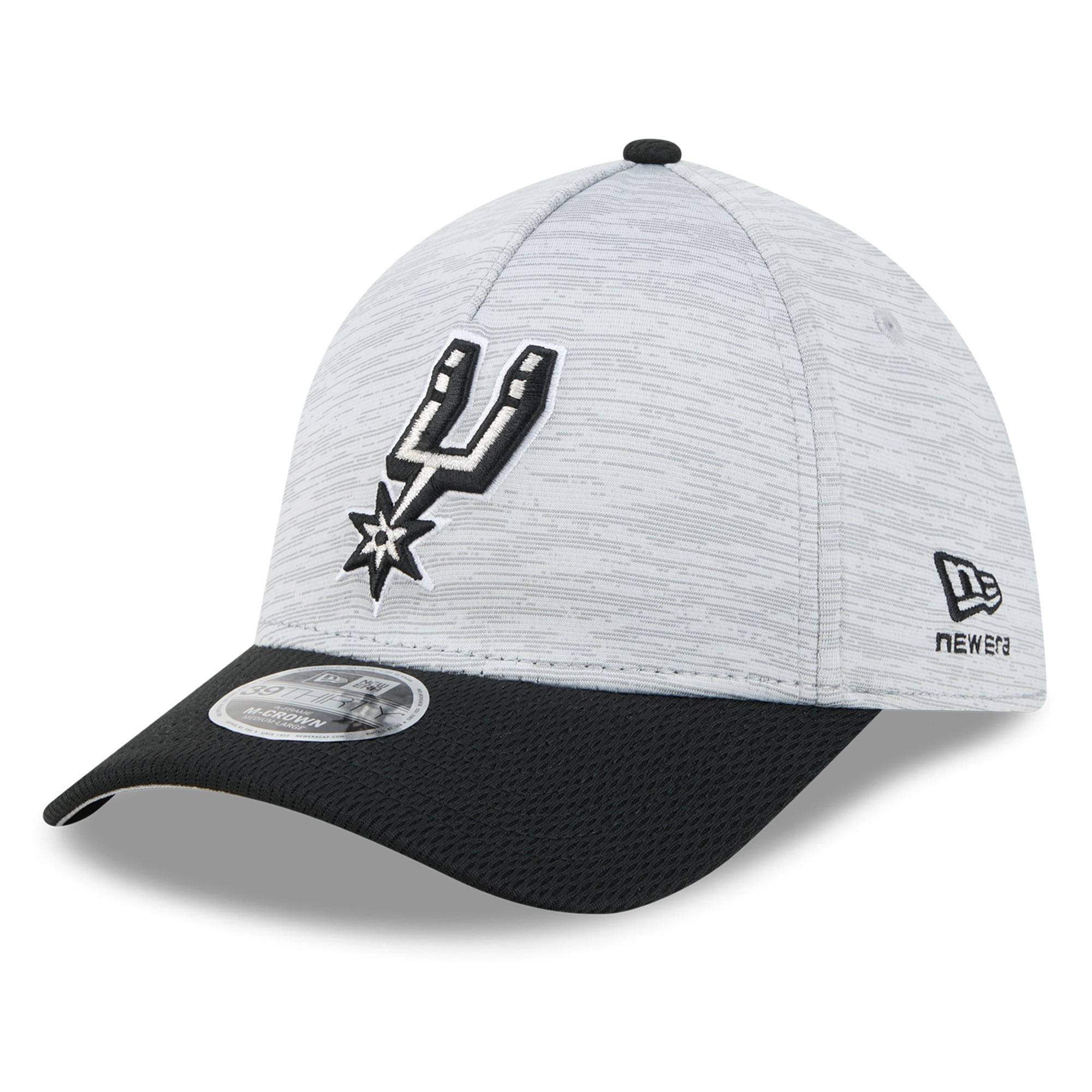 Men's New Era  Gray San Antonio Spurs 39THIRTY M-Crown Tech Stretch Hat
