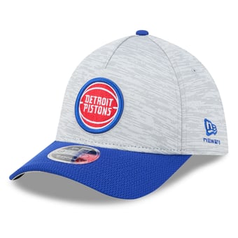 Men's New Era  Gray Detroit Pistons 39THIRTY M-Crown Tech Stretch Hat