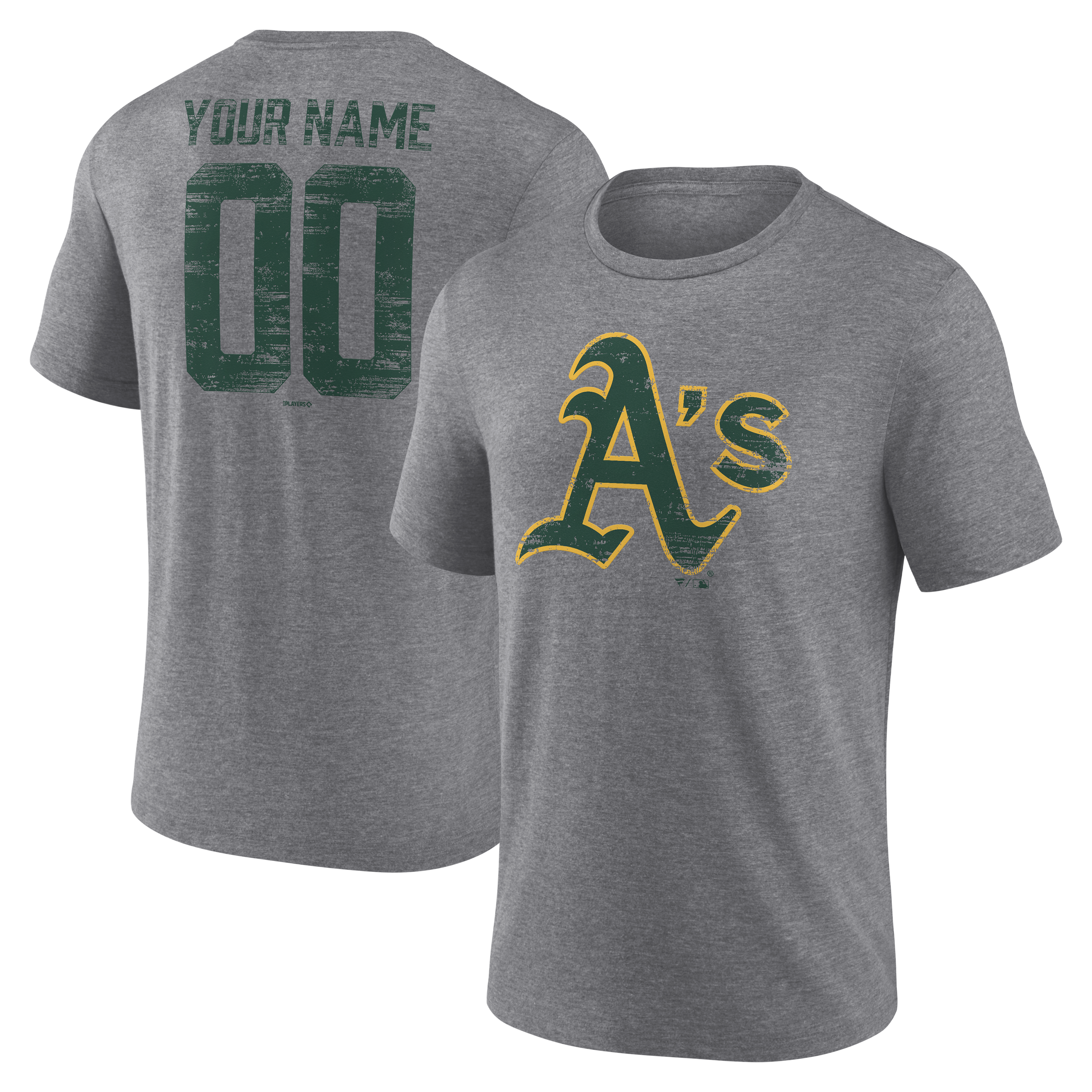 Men’s Gray Athletics Heritage Personalized Any Name & Number Tri-Blend T-Shirt Men’s Gray Athletics Heritage Personalized Any Name & Number Tri-Blend T-Shirt