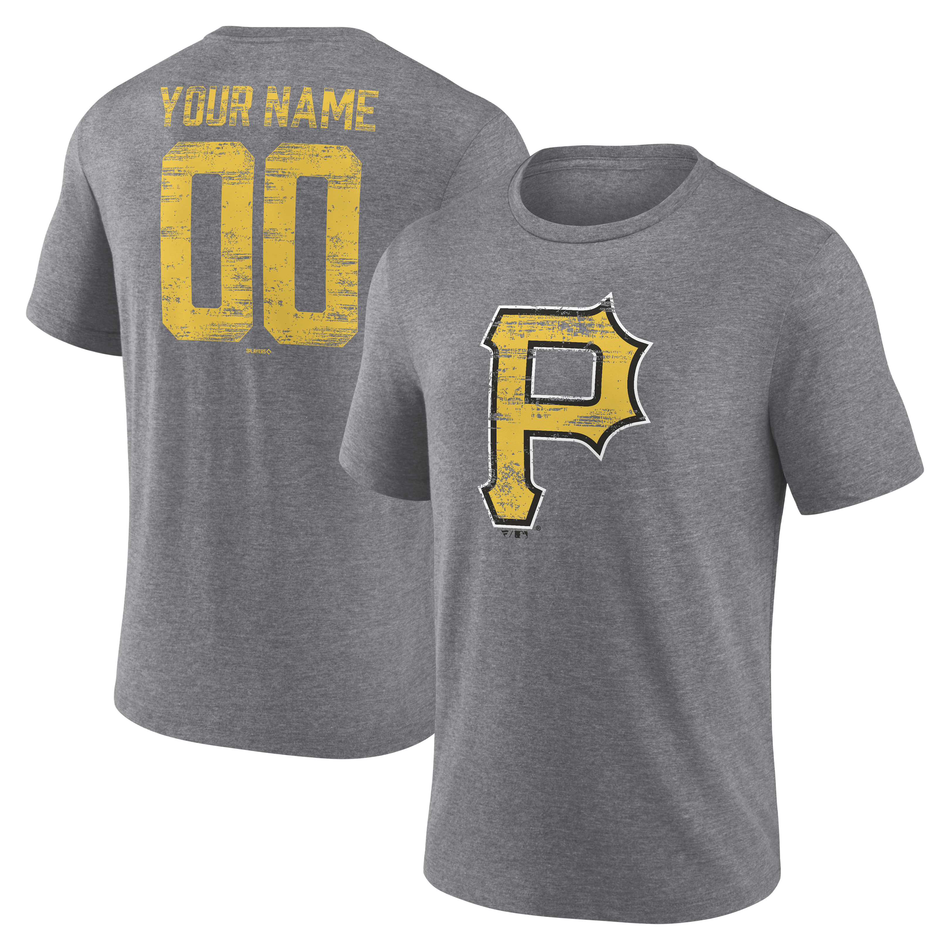 Men’s Gray Pittsburgh Pirates Heritage Personalized Any Name & Number Tri-Blend T-Shirt Men’s Gray Pittsburgh Pirates Heritage Personalized Any Name & Number Tri-Blend T-Shirt