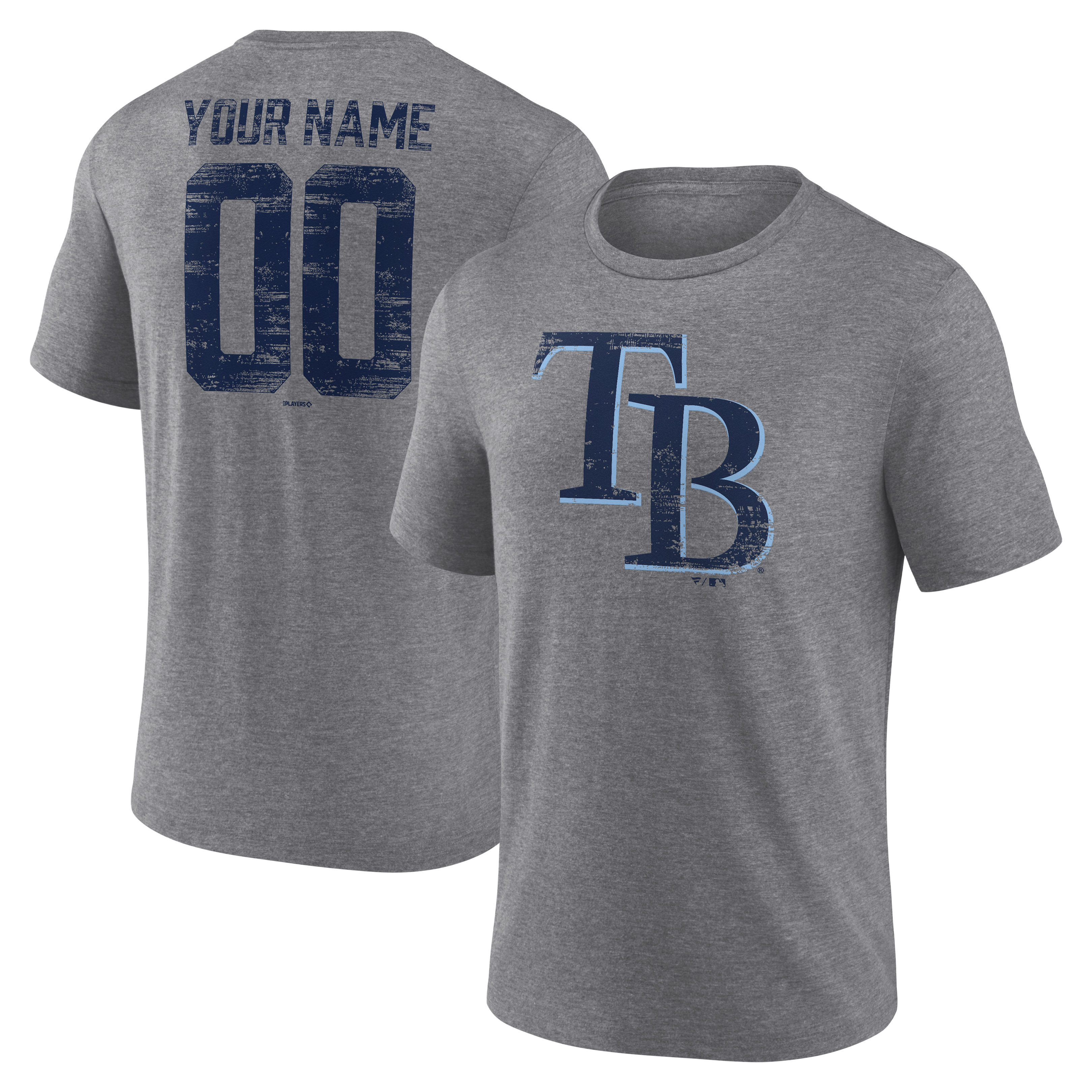 Men’s Gray Tampa Bay Rays Heritage Personalized Any Name & Number Tri-Blend T-Shirt Men’s Gray Tampa Bay Rays Heritage Personalized Any Name & Number Tri-Blend T-Shirt