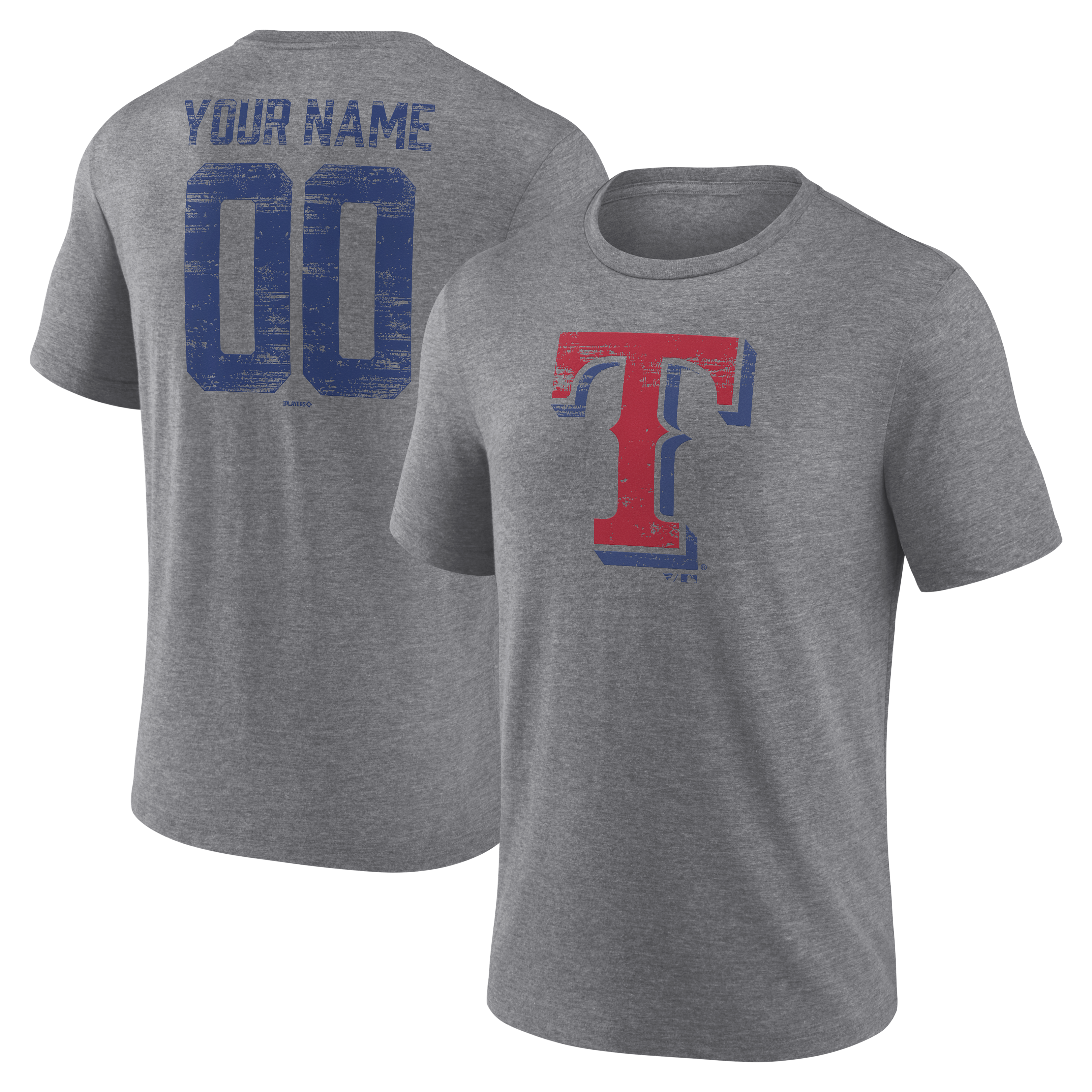 Men’s Gray Texas Rangers Heritage Personalized Any Name & Number Tri-Blend T-Shirt Men’s Gray Texas Rangers Heritage Personalized Any Name & Number Tri-Blend T-Shirt