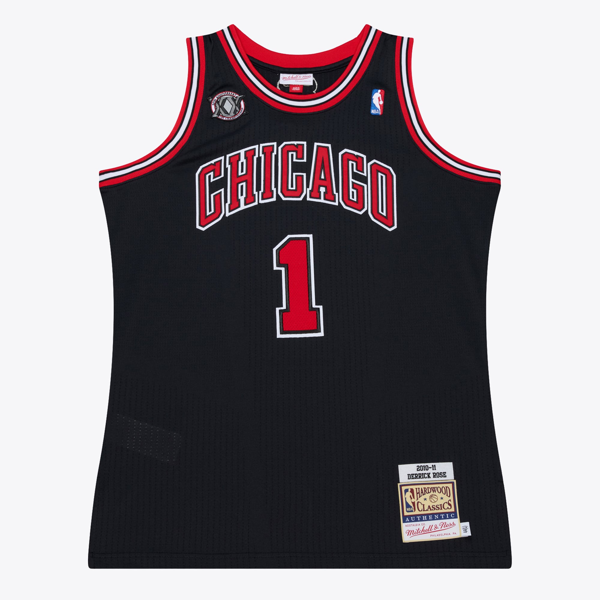 Mitchell & Ness Men's Derrick Rose Black Chicago Bulls 2010-11 Authentic Jersey - Black