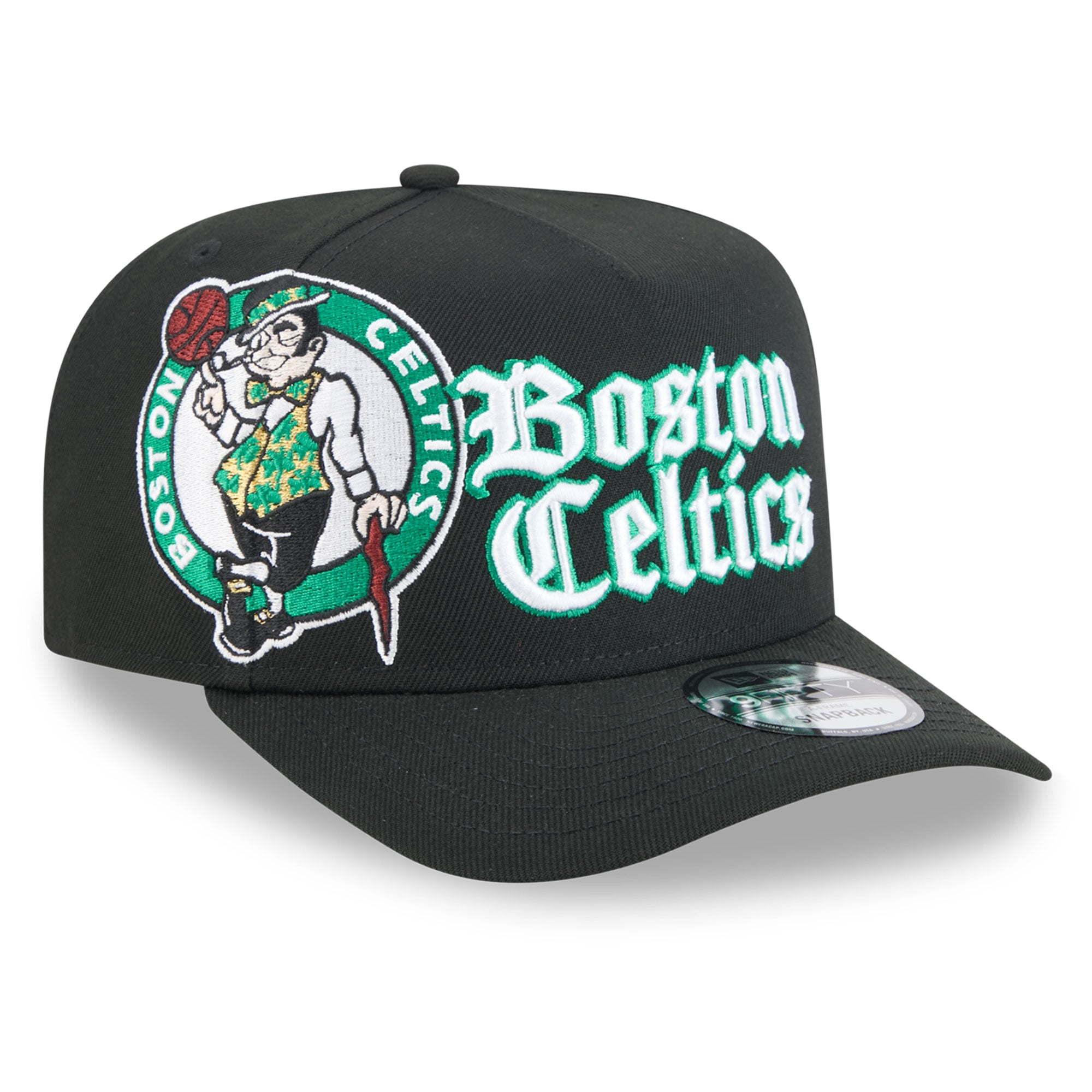 Men's New Era Black Boston Celtics Proud A-Frame 9FIFTY Snapback Hat